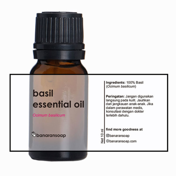 kemasan basil essential oil 10ml