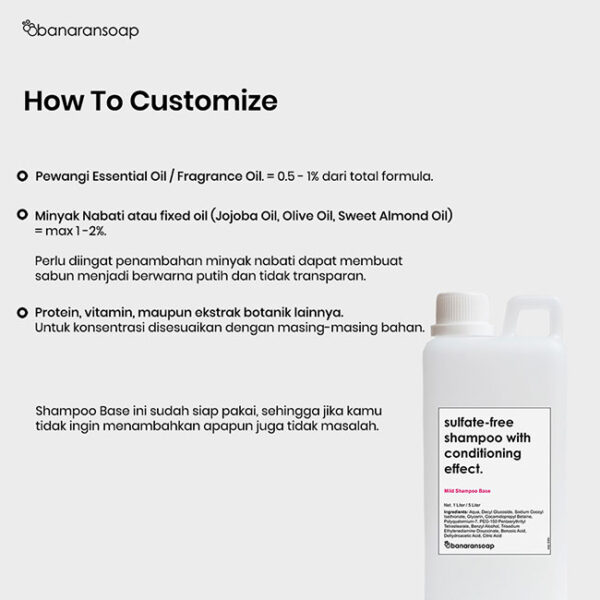 customize mild shampoo base