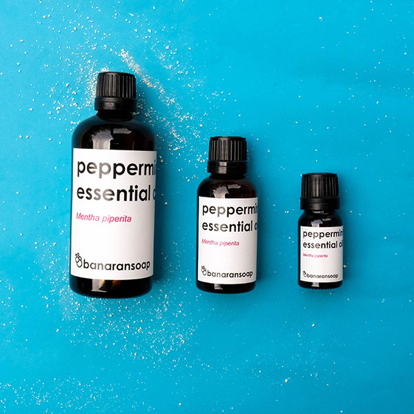 peppermint essential oil display